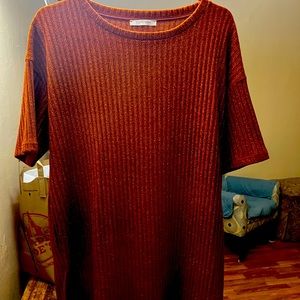 Zara short-sleeve shimmer sweater